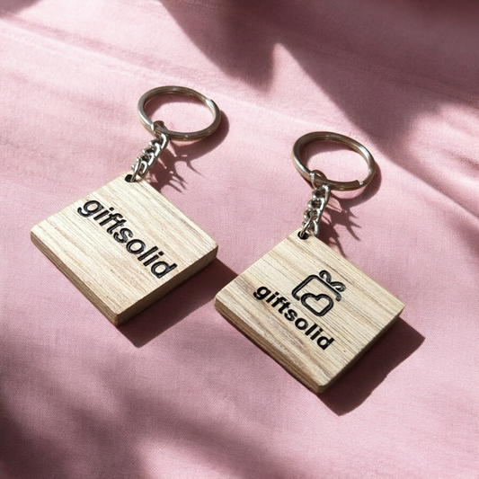 Custom Wooden Engraved Keychain