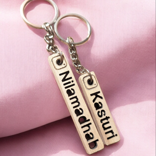 Wooden Personalised Keychain